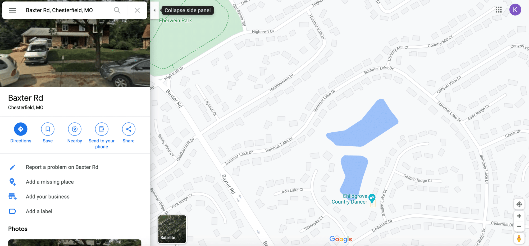 Example of Google Maps