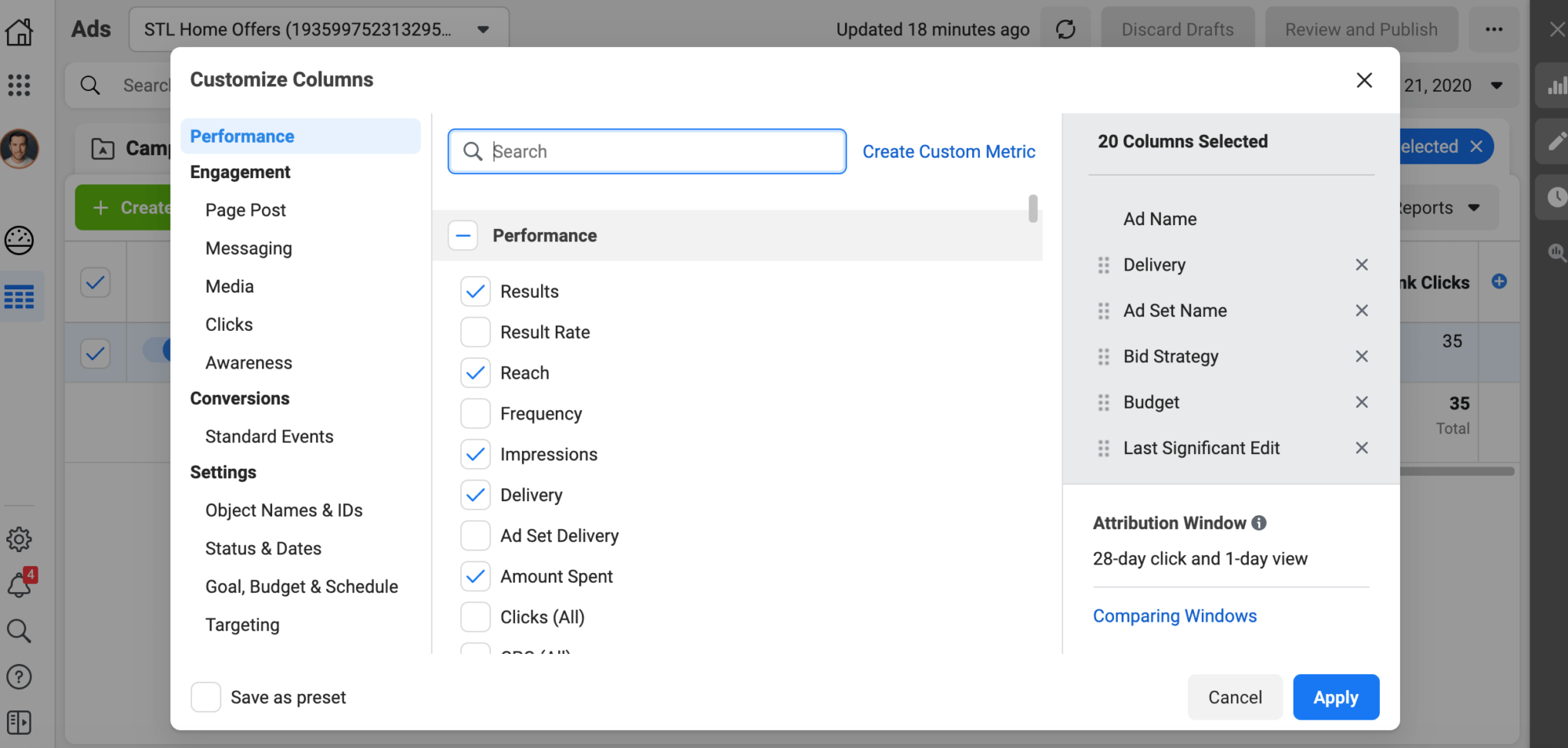 Type to search for data points you'd like to track