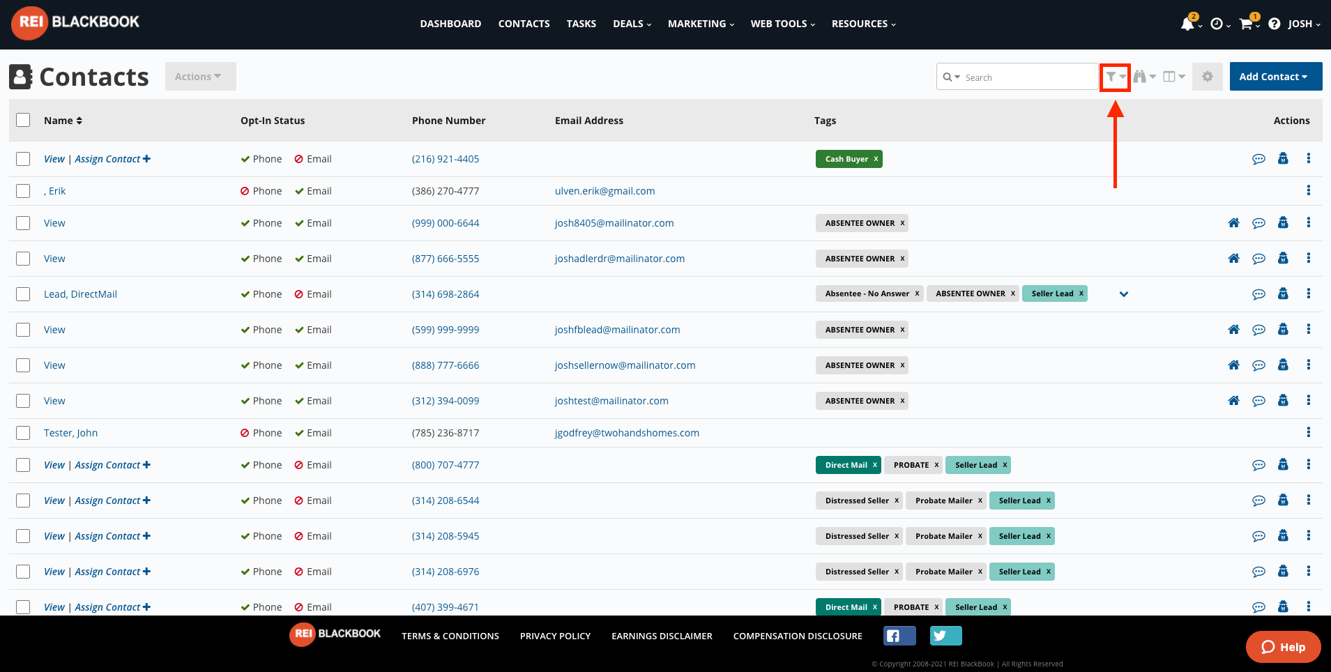 Setting up your marketing campaign tracking:  advanced filtering of contacts by UTM parameters