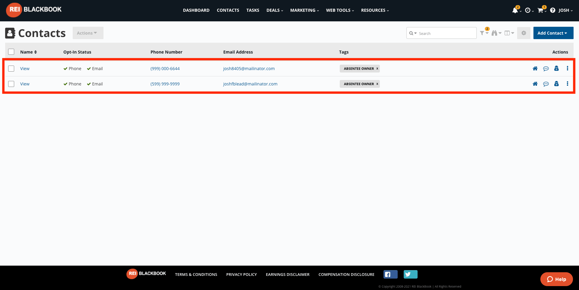 Setting up your marketing campaign tracking:  view all contacts that match desired UTM parameters